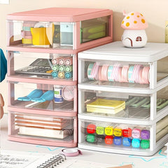 Stylish Desktop Storage Box with Drawer for Masks Cosmetics and Stationery