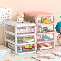 Stylish Desktop Storage Box with Drawer for Masks Cosmetics and Stationery