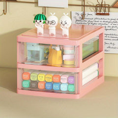 Stylish Desktop Storage Box with Drawer for Masks Cosmetics and Stationery