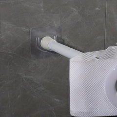 10pcs Telescopic Rod Bracket Adhesive Shower Curtain Holder No Drilling