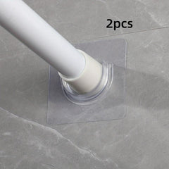 10pcs Telescopic Rod Bracket Adhesive Shower Curtain Holder No Drilling
