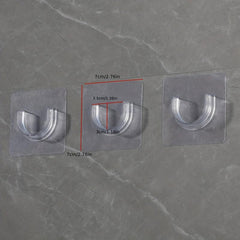 10pcs Telescopic Rod Bracket Adhesive Shower Curtain Holder No Drilling