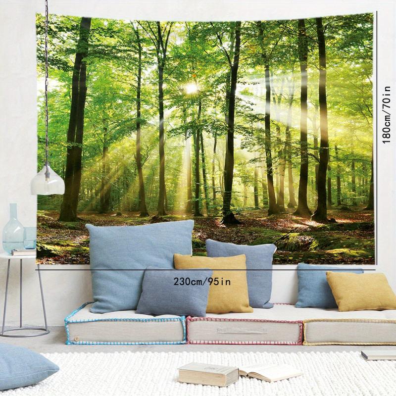 Forest Print Tapestry Wall Hanging for Living Room & Bedroom Decor