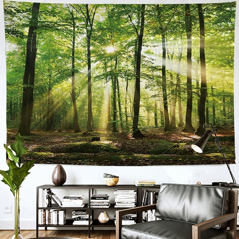 Forest Print Tapestry Wall Hanging for Living Room & Bedroom Decor