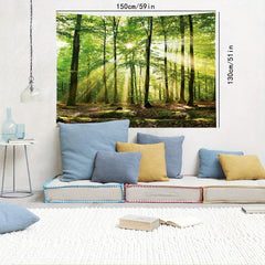 Forest Print Tapestry Wall Hanging for Living Room & Bedroom Decor