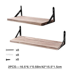 Set of 4 Dark Carbonized Floating Shelves