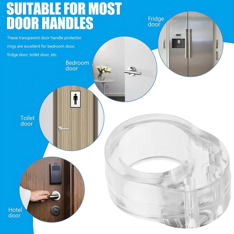 Clear PVC Door Stop Transparent Wall Protector Mute Door Handle Stop