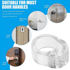 Clear PVC Door Stop Transparent Wall Protector Mute Door Handle Stop