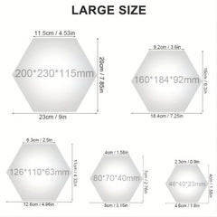 12pcs Hexagon Mirror Wall Stickers Acrylic Tiles for Home Decor