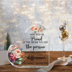 Inspirational Acrylic Paperweight - Employee Appreciation Gift