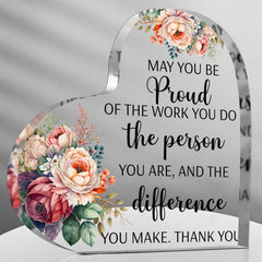 Inspirational Acrylic Paperweight - Employee Appreciation Gift