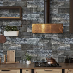 16pcs Vintage Wood Pattern Peel and Stick Wall Stickers