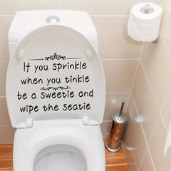 Toilet Wall Stickers: Bathroom Decoration Self-adhesive Wall Stick
