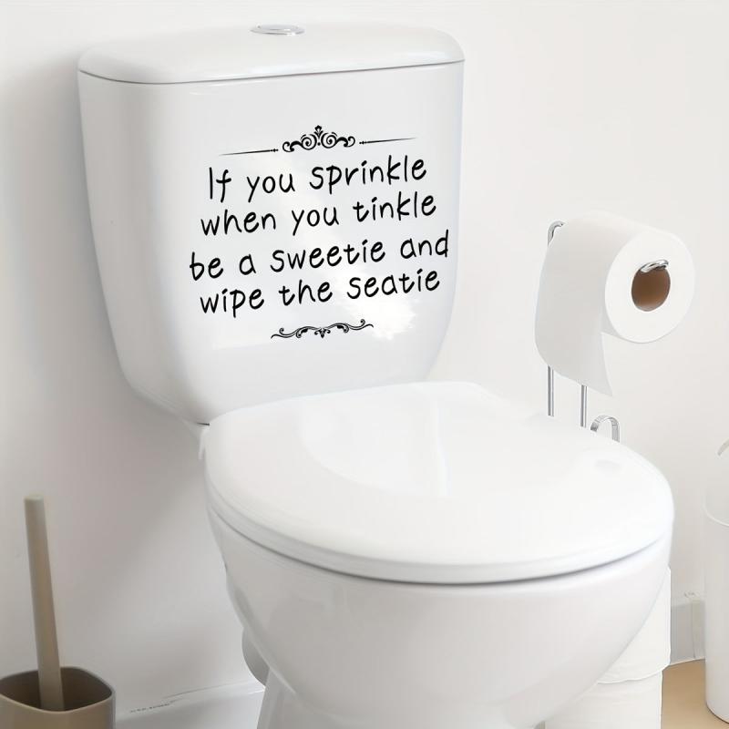 Toilet Wall Stickers: Bathroom Decoration Self-adhesive Wall Stick