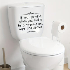 Toilet Wall Stickers: Bathroom Decoration Self-adhesive Wall Stick