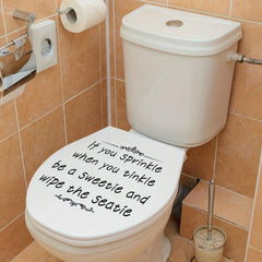 Toilet Wall Stickers: Bathroom Decoration Self-adhesive Wall Stick