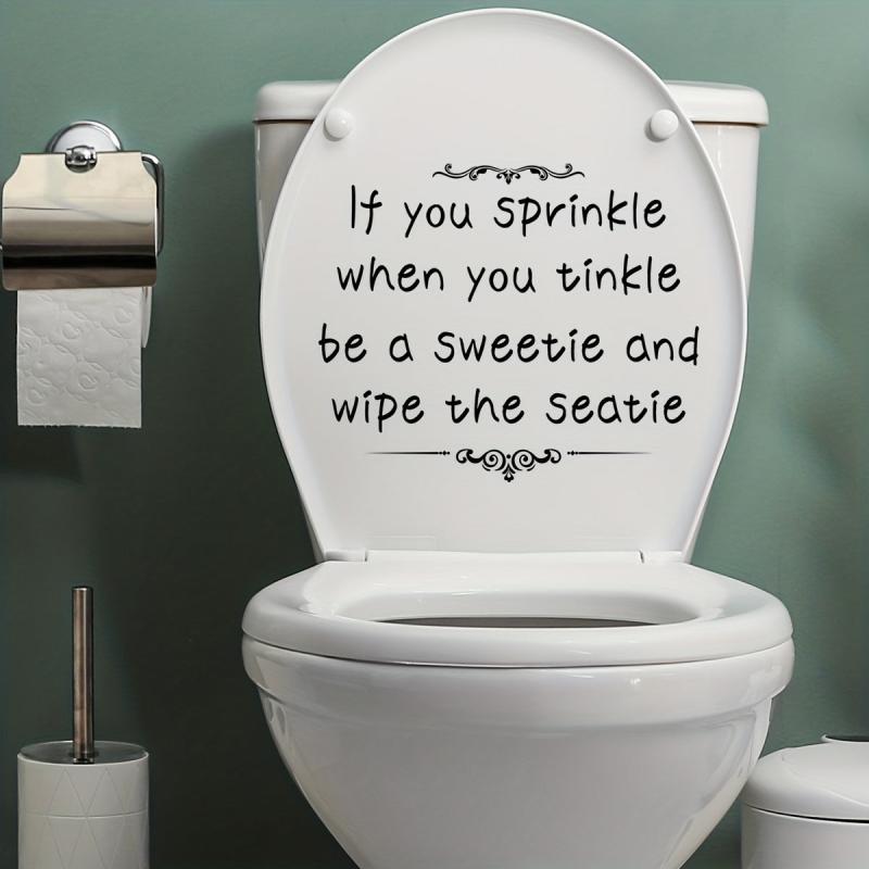 Toilet Wall Stickers: Bathroom Decoration Self-adhesive Wall Stick
