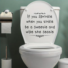 Toilet Wall Stickers: Bathroom Decoration Self-adhesive Wall Stick