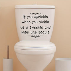 Toilet Wall Stickers: Bathroom Decoration Self-adhesive Wall Stick