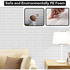 10pcs DIY 3D Wallpaper Foaming Cotton Self Adhesive Waterproof