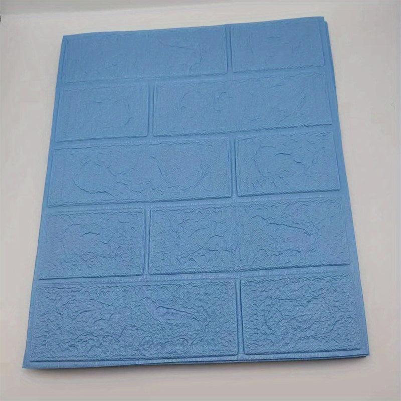 10pcs DIY 3D Wallpaper Foaming Cotton Self Adhesive Waterproof