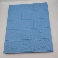 10pcs DIY 3D Wallpaper Foaming Cotton Self Adhesive Waterproof