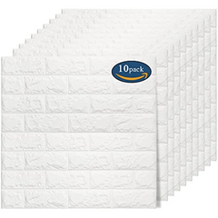 10pcs DIY 3D Wallpaper Foaming Cotton Self Adhesive Waterproof