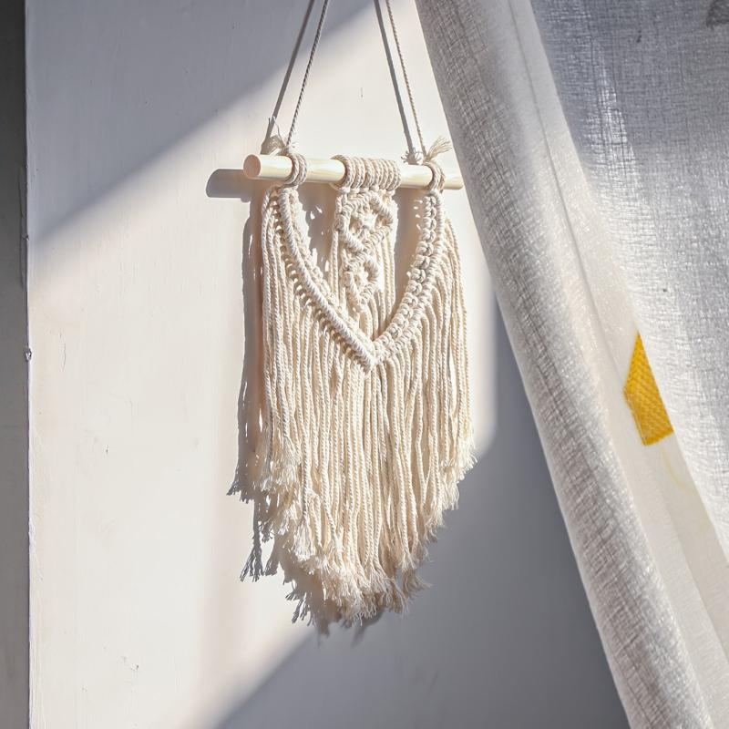 Cotton Rope Woven Tapestry Wall Hanging Boho Decoration