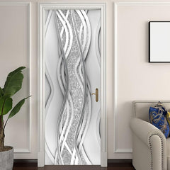 3D Door Sticker Adhesive Bedroom Decor Removable Waterproof Door Mural