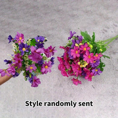 28 Heads Silk Daisy Artificial Wedding Flower Bouquet Home Room Decoration