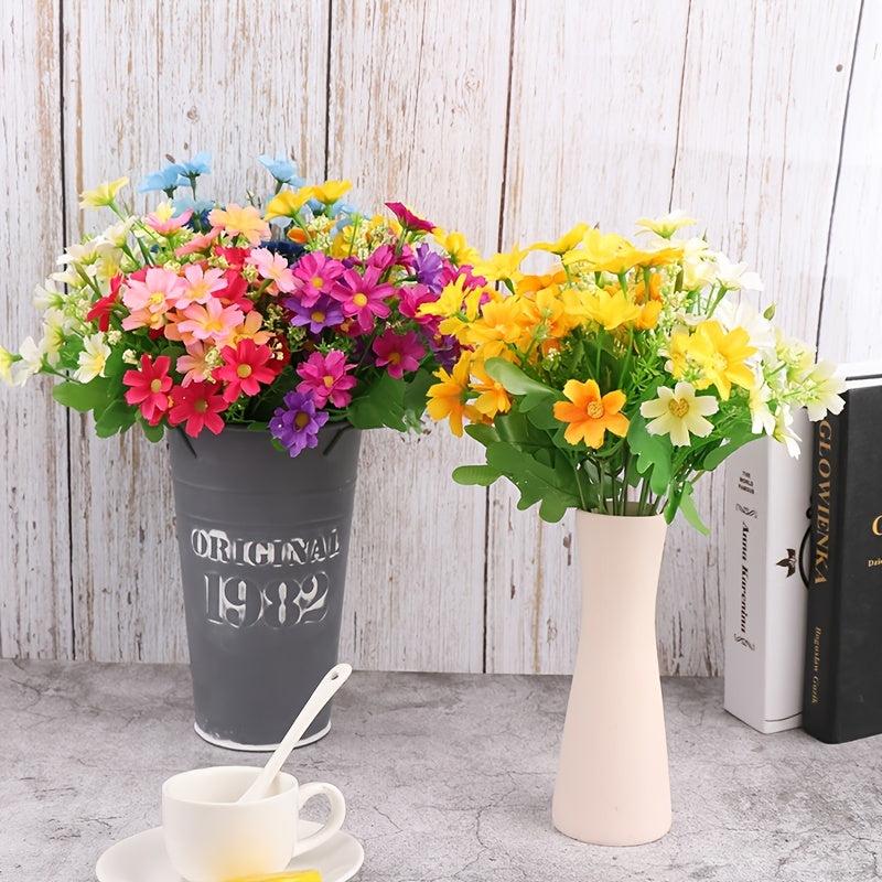 28 Heads Silk Daisy Artificial Wedding Flower Bouquet Home Room Decoration