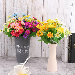 28 Heads Silk Daisy Artificial Wedding Flower Bouquet Home Room Decoration