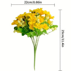 28 Heads Silk Daisy Artificial Wedding Flower Bouquet Home Room Decoration