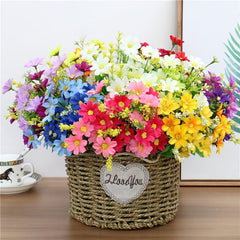28 Heads Silk Daisy Artificial Wedding Flower Bouquet Home Room Decoration