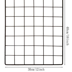 Wire Wall Grid Panel Metal Wall Storage Organizer 40x30cm