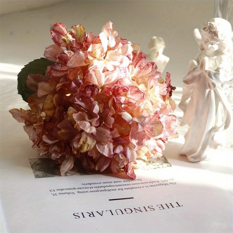 Artificial Hydrangea Wedding Flower Faux Realistic Blooming DIY