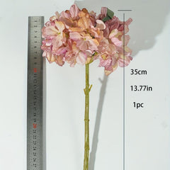 Artificial Hydrangea Wedding Flower Faux Realistic Blooming DIY