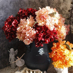Artificial Hydrangea Wedding Flower Faux Realistic Blooming DIY