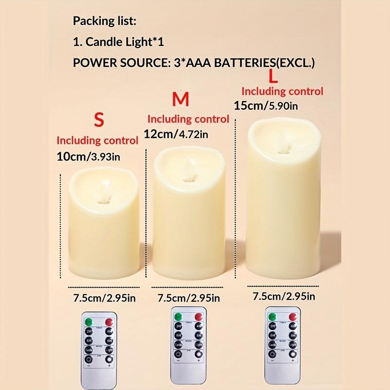 LED Flameless Tea Light Candle w/ Remote - Wedding Holiday Indoor/Outdoor