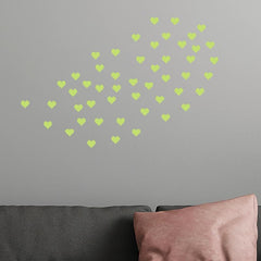 50pcs Heart Luminous Sticker Glow In The Dark Wall Decals DIY Ceiling Sticker