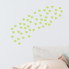 50pcs Heart Luminous Sticker Glow In The Dark Wall Decals DIY Ceiling Sticker