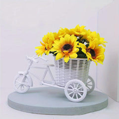 Artificial Flower Nostalgic Bike Garden Decoration
