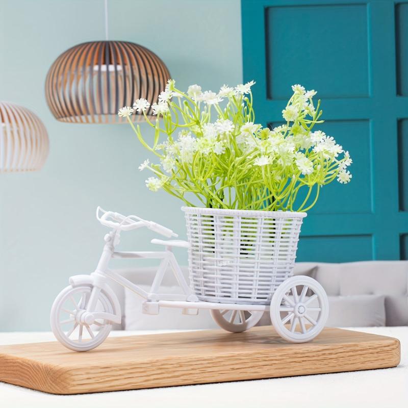 Artificial Flower Nostalgic Bike Garden Decoration