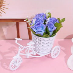 Artificial Flower Nostalgic Bike Garden Decoration