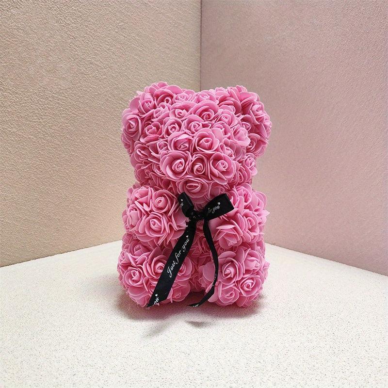 Rose Bear Pe Foam Simulation Flower Birthday Creative Gift Love Christmas