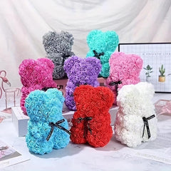 Rose Bear Pe Foam Simulation Flower Birthday Creative Gift Love Christmas