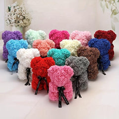 Rose Bear Pe Foam Simulation Flower Birthday Creative Gift Love Christmas