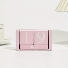 Wooden Perpetual Calendar Blocks Rustic Home Desk Farm Decor