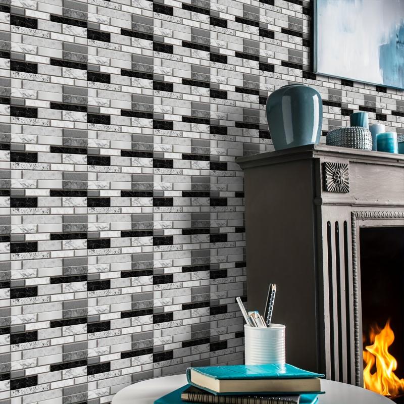 6pcs Waterproof Wall Tile Stickers for Bathroom Toilet Kitchen Living Room