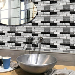 6pcs Waterproof Wall Tile Stickers for Bathroom Toilet Kitchen Living Room